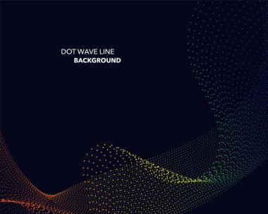 Zarif soyut vektör spektrum gökkuşağı degrade dalga noktalı çizgi