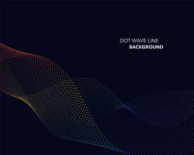 Zarif soyut vektör spektrum gökkuşağı degrade dalga noktalı çizgi