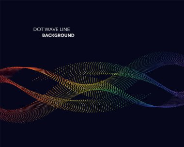 Zarif soyut vektör spektrum gökkuşağı degrade dalga noktalı çizgi