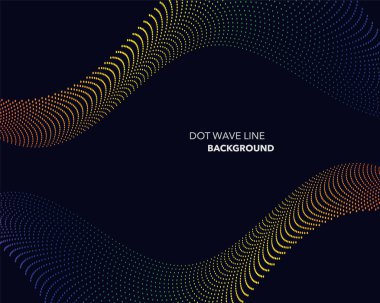 Zarif soyut vektör spektrum gökkuşağı degrade dalga noktalı çizgi