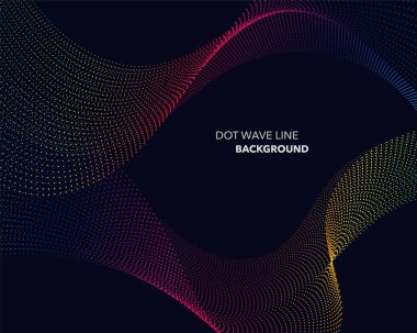 Zarif soyut vektör spektrum gökkuşağı degrade dalga noktalı çizgi