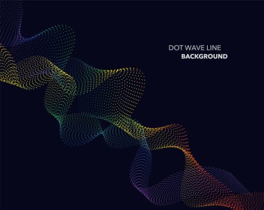 Zarif soyut vektör spektrum gökkuşağı degrade dalga noktalı çizgi