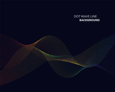 Zarif soyut vektör spektrum gökkuşağı degrade dalga noktalı çizgi