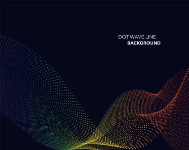 Zarif soyut vektör spektrum gökkuşağı degrade dalga noktalı çizgi