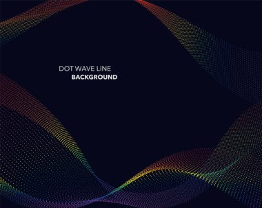 Zarif soyut vektör spektrum gökkuşağı degrade dalga noktalı çizgi