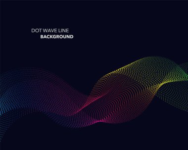 Zarif soyut vektör spektrum gökkuşağı degrade dalga noktalı çizgi