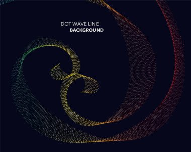 Zarif soyut vektör spektrum gökkuşağı degrade dalga noktalı çizgi