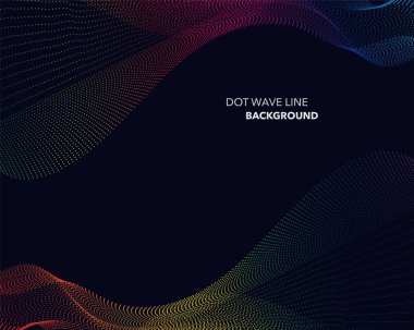 Zarif soyut vektör spektrum gökkuşağı degrade dalga noktalı çizgi