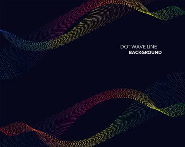 Zarif soyut vektör spektrum gökkuşağı degrade dalga noktalı çizgi