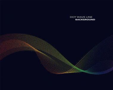 Zarif soyut vektör spektrum gökkuşağı degrade dalga noktalı çizgi