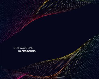 Zarif soyut vektör spektrum gökkuşağı degrade dalga noktalı çizgi