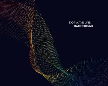 Zarif soyut vektör spektrum gökkuşağı degrade dalga noktalı çizgi