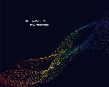 Zarif soyut vektör spektrum gökkuşağı degrade dalga noktalı çizgi