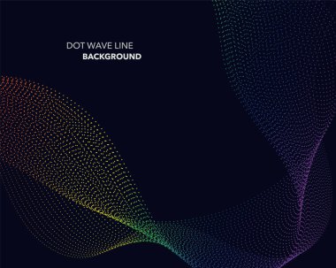 Zarif soyut vektör spektrum gökkuşağı degrade dalga noktalı çizgi