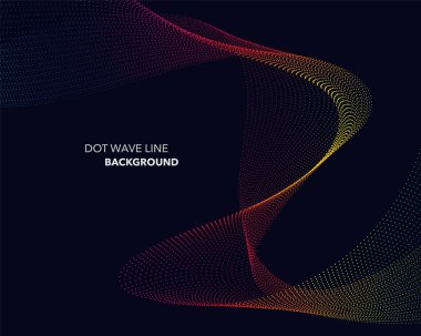 Zarif soyut vektör spektrum gökkuşağı degrade dalga noktalı çizgi