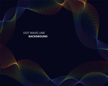 Zarif soyut vektör spektrum gökkuşağı degrade dalga noktalı çizgi