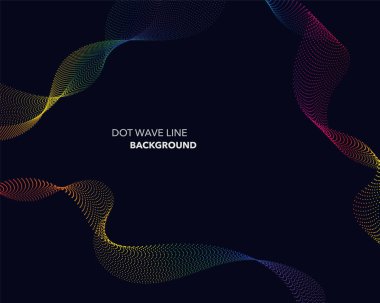 Zarif soyut vektör spektrum gökkuşağı degrade dalga noktalı çizgi