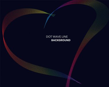 Zarif soyut vektör spektrum gökkuşağı degrade dalga noktalı çizgi