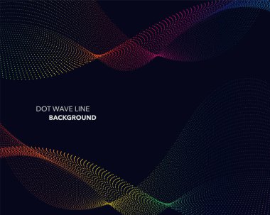 Zarif soyut vektör spektrum gökkuşağı degrade dalga noktalı çizgi