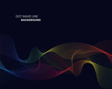 Zarif soyut vektör spektrum gökkuşağı degrade dalga noktalı çizgi