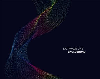 Zarif soyut vektör spektrum gökkuşağı degrade dalga noktalı çizgi