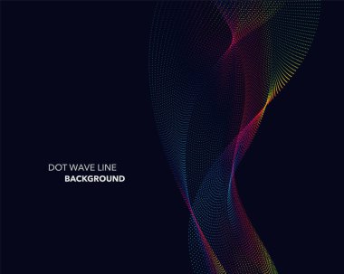 Zarif soyut vektör spektrum gökkuşağı degrade dalga noktalı çizgi