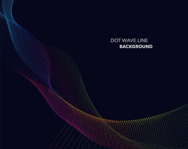 Zarif soyut vektör spektrum gökkuşağı degrade dalga noktalı çizgi