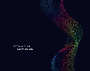 Zarif soyut vektör spektrum gökkuşağı degrade dalga noktalı çizgi