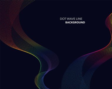 Zarif soyut vektör spektrum gökkuşağı degrade dalga noktalı çizgi