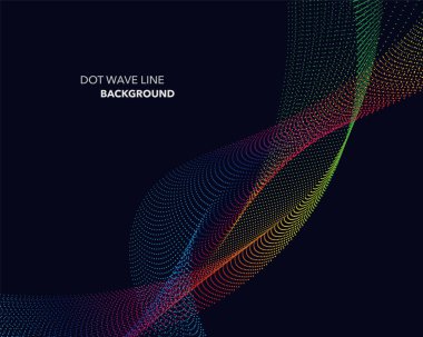 Zarif soyut vektör spektrum gökkuşağı degrade dalga noktalı çizgi