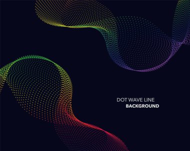 Zarif soyut vektör spektrum gökkuşağı degrade dalga noktalı çizgi