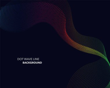 Zarif soyut vektör spektrum gökkuşağı degrade dalga noktalı çizgi