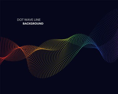 Zarif soyut vektör spektrum gökkuşağı degrade dalga noktalı çizgi