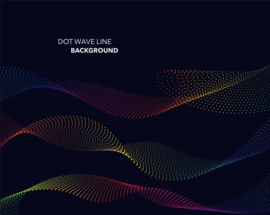 Zarif soyut vektör spektrum gökkuşağı degrade dalga noktalı çizgi