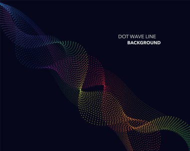 Zarif soyut vektör spektrum gökkuşağı degrade dalga noktalı çizgi