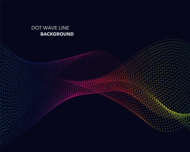 Zarif soyut vektör spektrum gökkuşağı degrade dalga noktalı çizgi