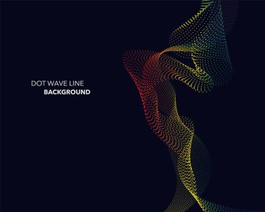 Zarif soyut vektör spektrum gökkuşağı degrade dalga noktalı çizgi