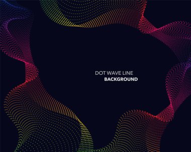 Zarif soyut vektör spektrum gökkuşağı degrade dalga noktalı çizgi