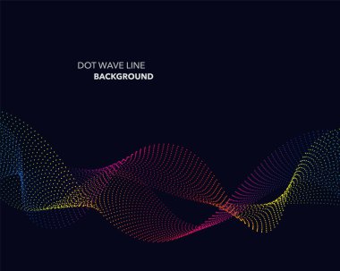 Zarif soyut vektör spektrum gökkuşağı degrade dalga noktalı çizgi