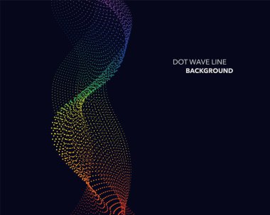 Zarif soyut vektör spektrum gökkuşağı degrade dalga noktalı çizgi