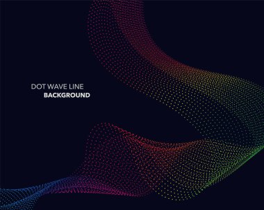 Zarif soyut vektör spektrum gökkuşağı degrade dalga noktalı çizgi