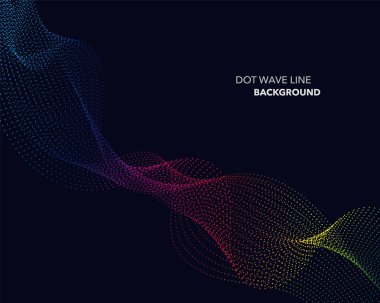 Zarif soyut vektör spektrum gökkuşağı degrade dalga noktalı çizgi