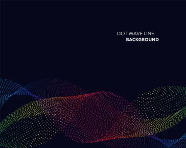 Zarif soyut vektör spektrum gökkuşağı degrade dalga noktalı çizgi