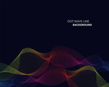 Zarif soyut vektör spektrum gökkuşağı degrade dalga noktalı çizgi