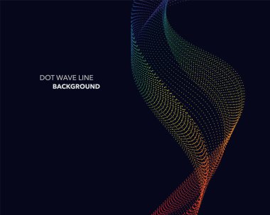 Zarif soyut vektör spektrum gökkuşağı degrade dalga noktalı çizgi