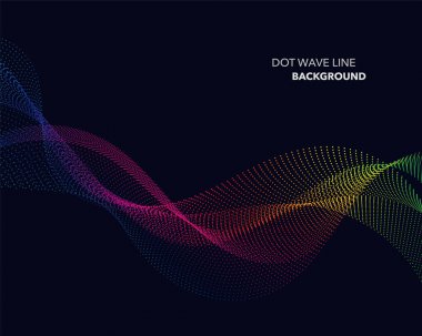 Zarif soyut vektör spektrum gökkuşağı degrade dalga noktalı çizgi