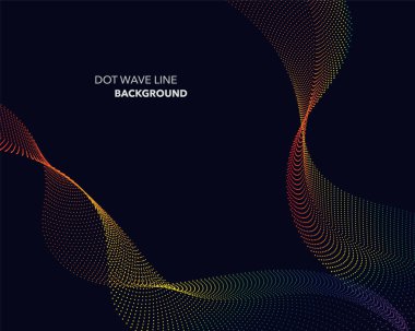 Zarif soyut vektör spektrum gökkuşağı degrade dalga noktalı çizgi