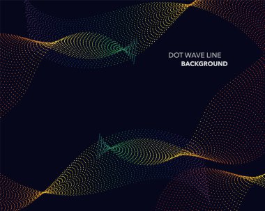 Zarif soyut vektör spektrum gökkuşağı degrade dalga noktalı çizgi