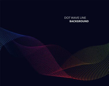 Zarif soyut vektör spektrum gökkuşağı degrade dalga noktalı çizgi