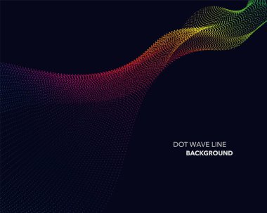 Zarif soyut vektör spektrum gökkuşağı degrade dalga noktalı çizgi